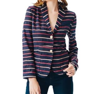 Gap Striped Blazer in Blue & Pink Size 6/Medium